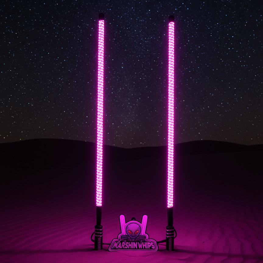 V2 Black Out LED Whip Set | Sleek Off-Road UTV Lights