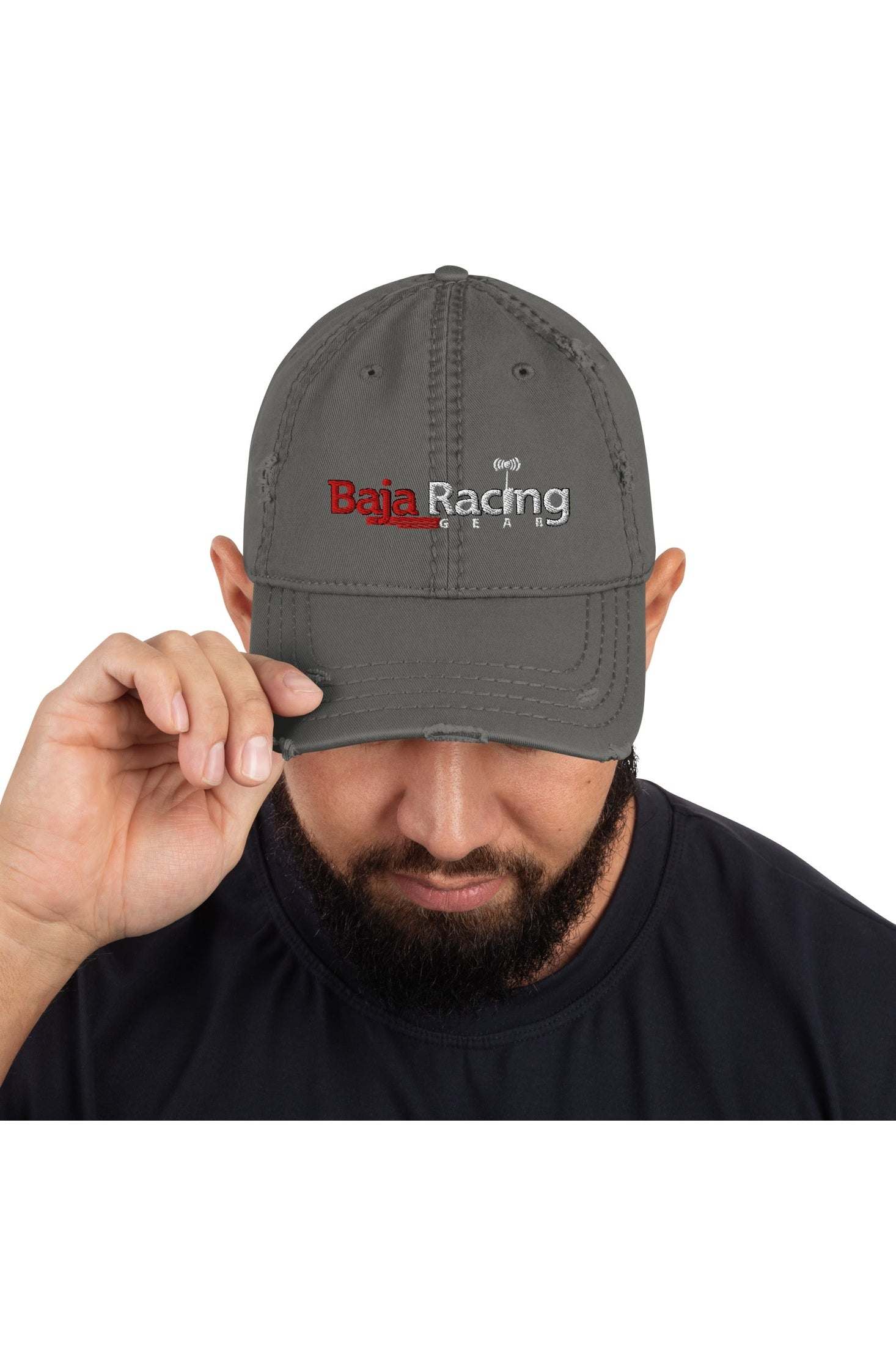 Baja Racing Gear Distressed Dad Hat