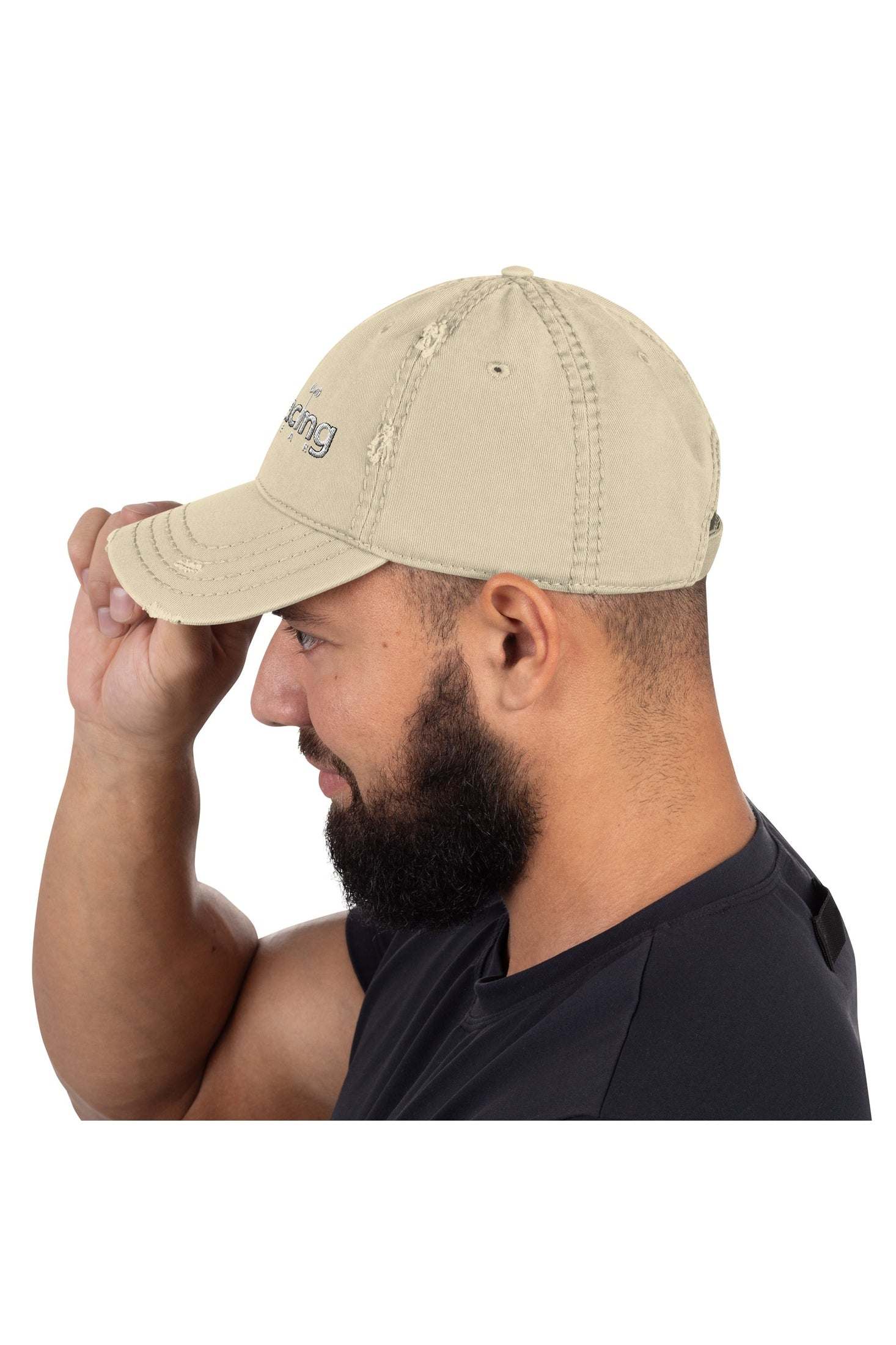 Baja Racing Gear Distressed Dad Hat