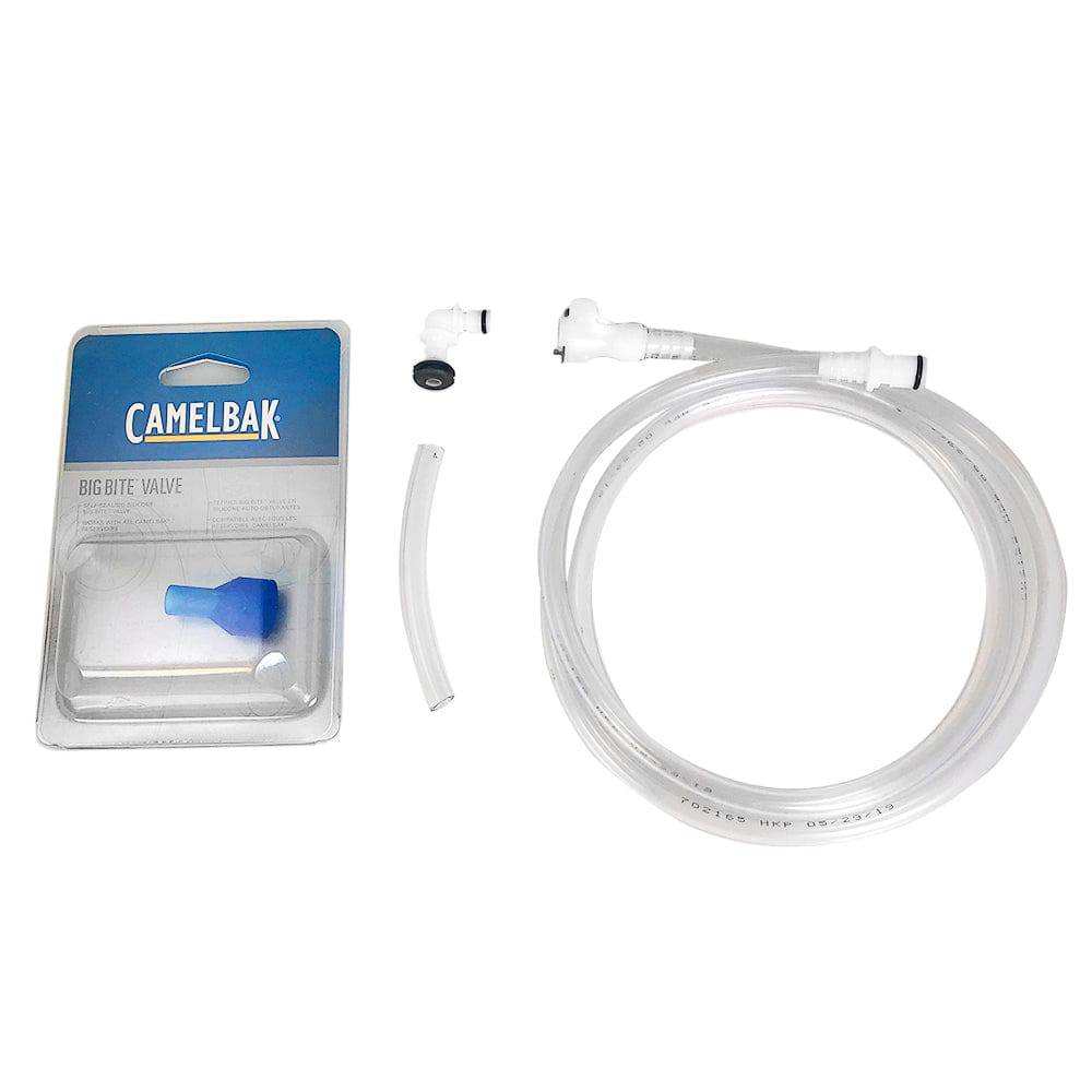 Hydration Kit DIY dry break system connecting CamelBak hose to helmet for hands-free hydration