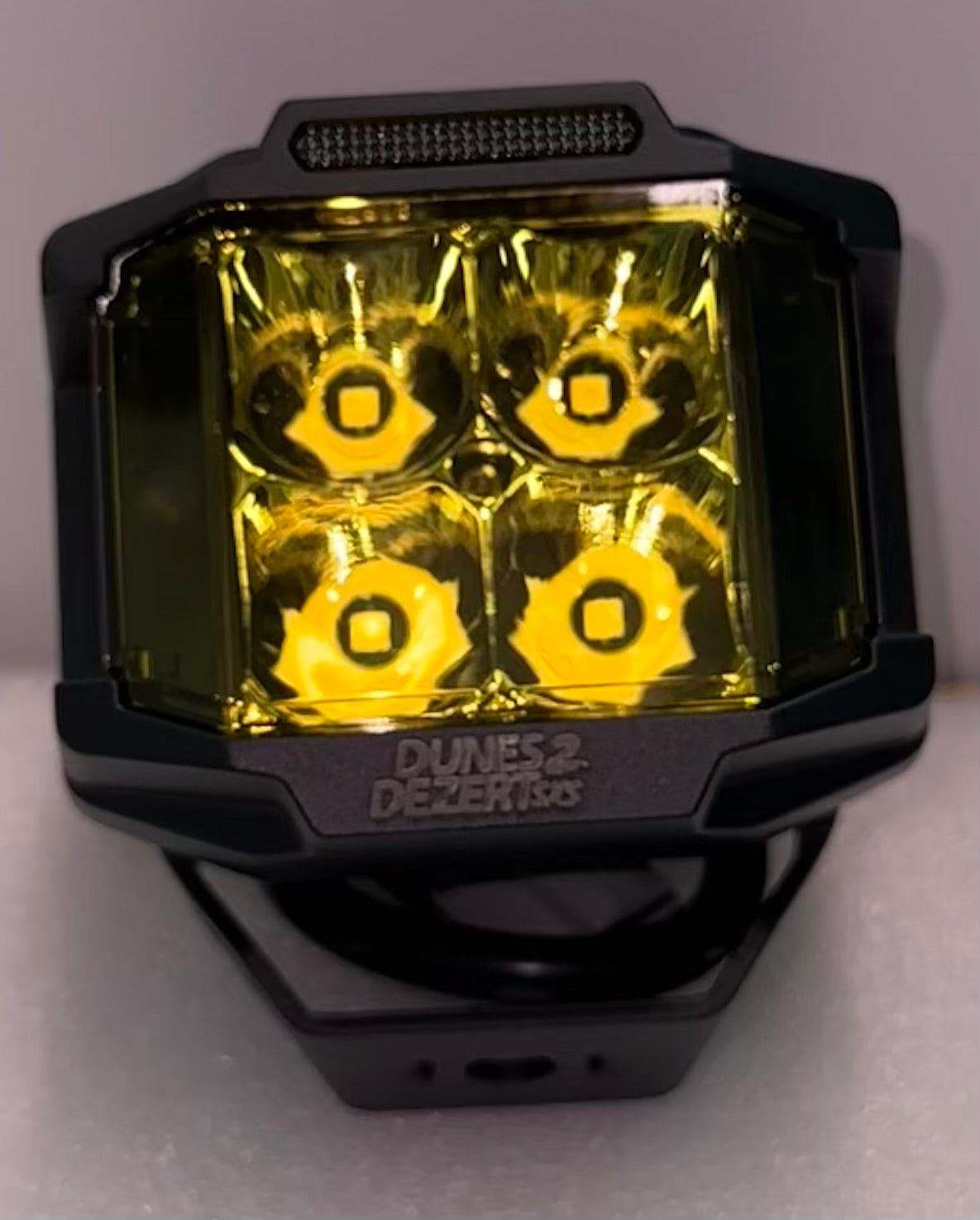 D2D Desert Series 4-inch LED pod lights with dual side lights and backlight for off-road visibility