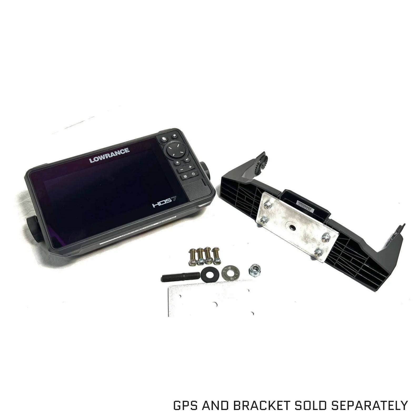 Grab Bar Plate Adapter with large mounting plate and hardware compatible with Lowrance GPS units and Garmin Tread XL Baja Dock