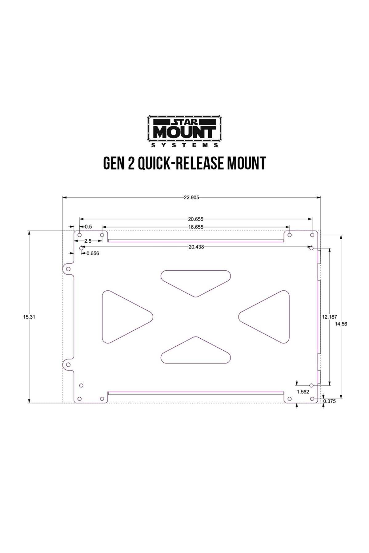 Quick Release Mount for Gen 2 Star-Mount
