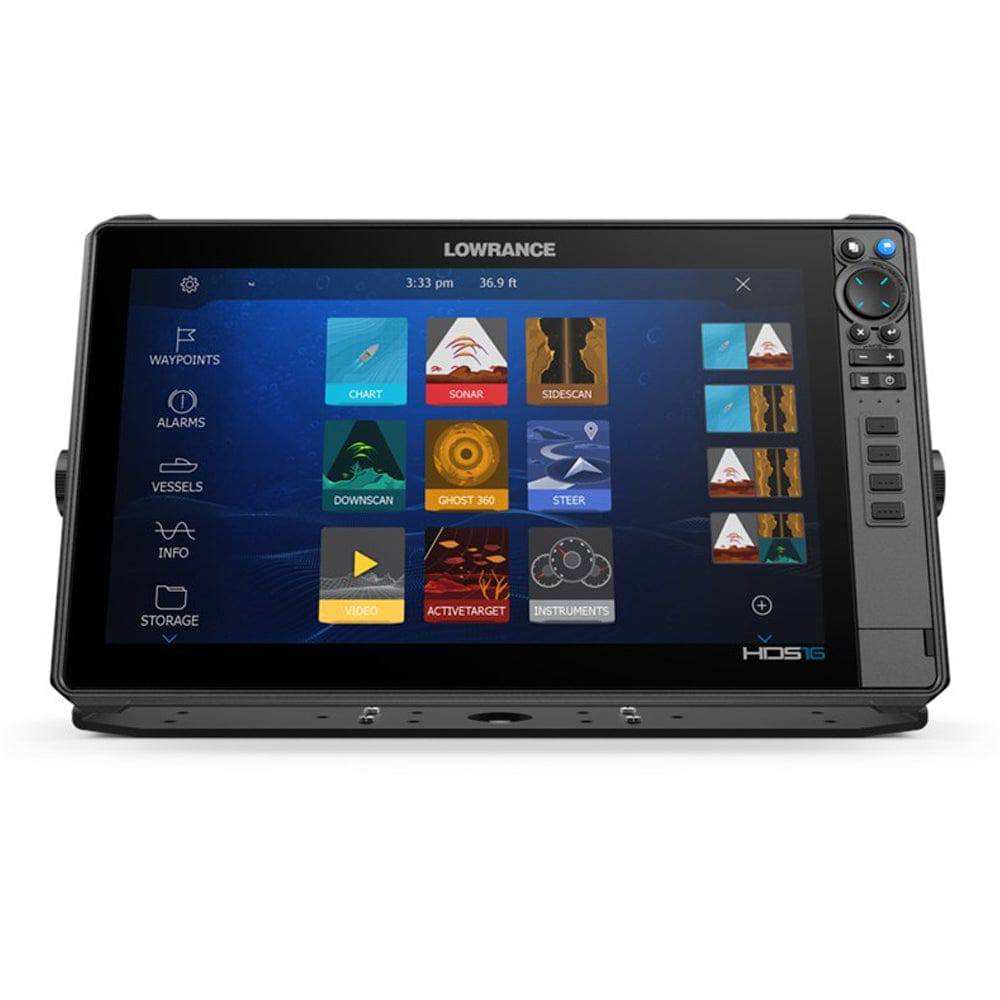 Lowrance HDS Pro 16 marine GPS with SolarMAX IPS HD touchscreen and programmable buttons