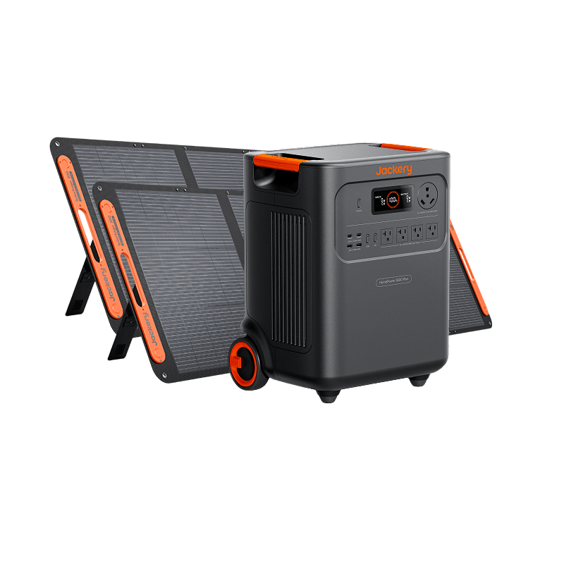 Jackery Solar Generator HomePower 3600 Plus portable backup power station with wheels and handle