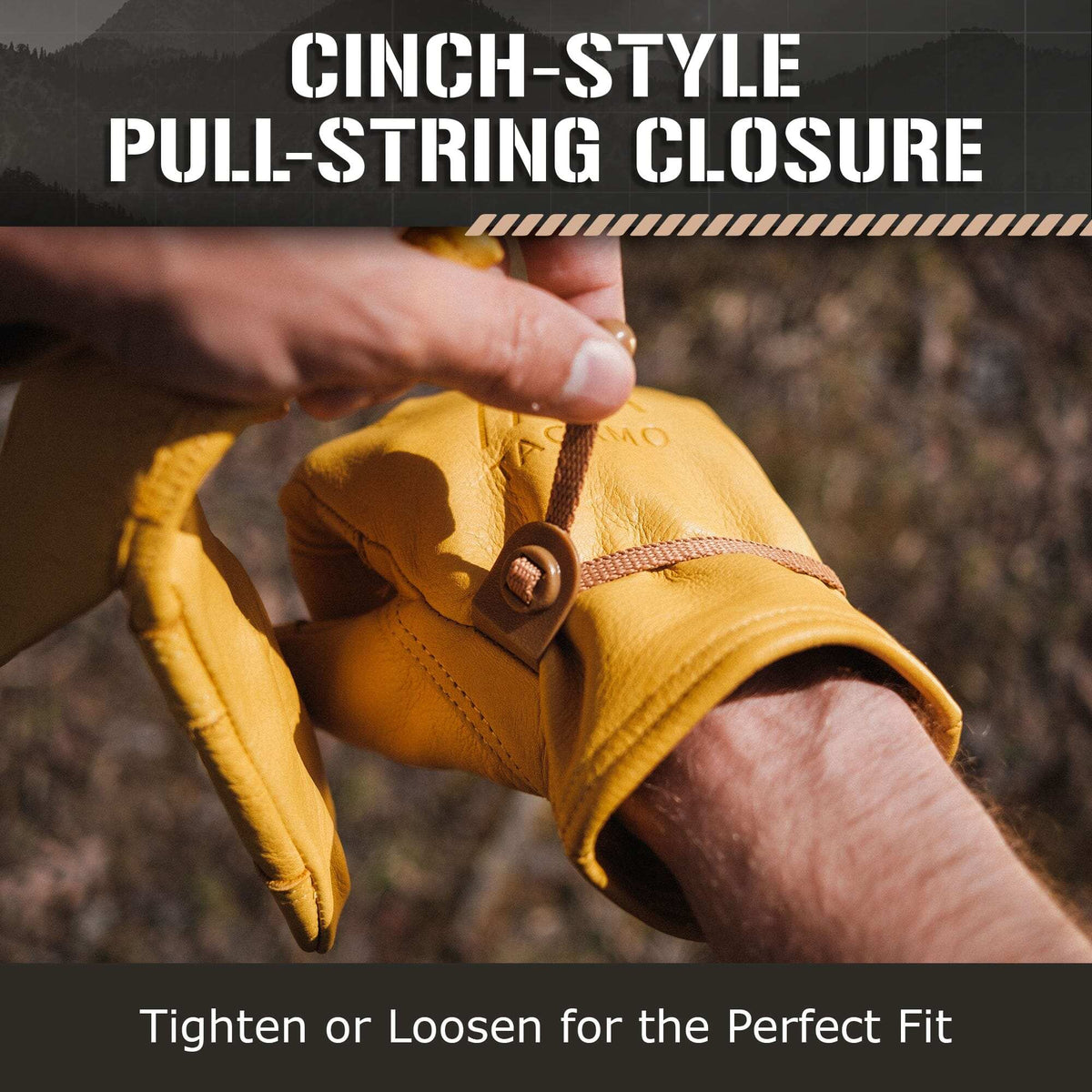 Leather Work Gloves - Durable 100% Cowhide for Men & Women