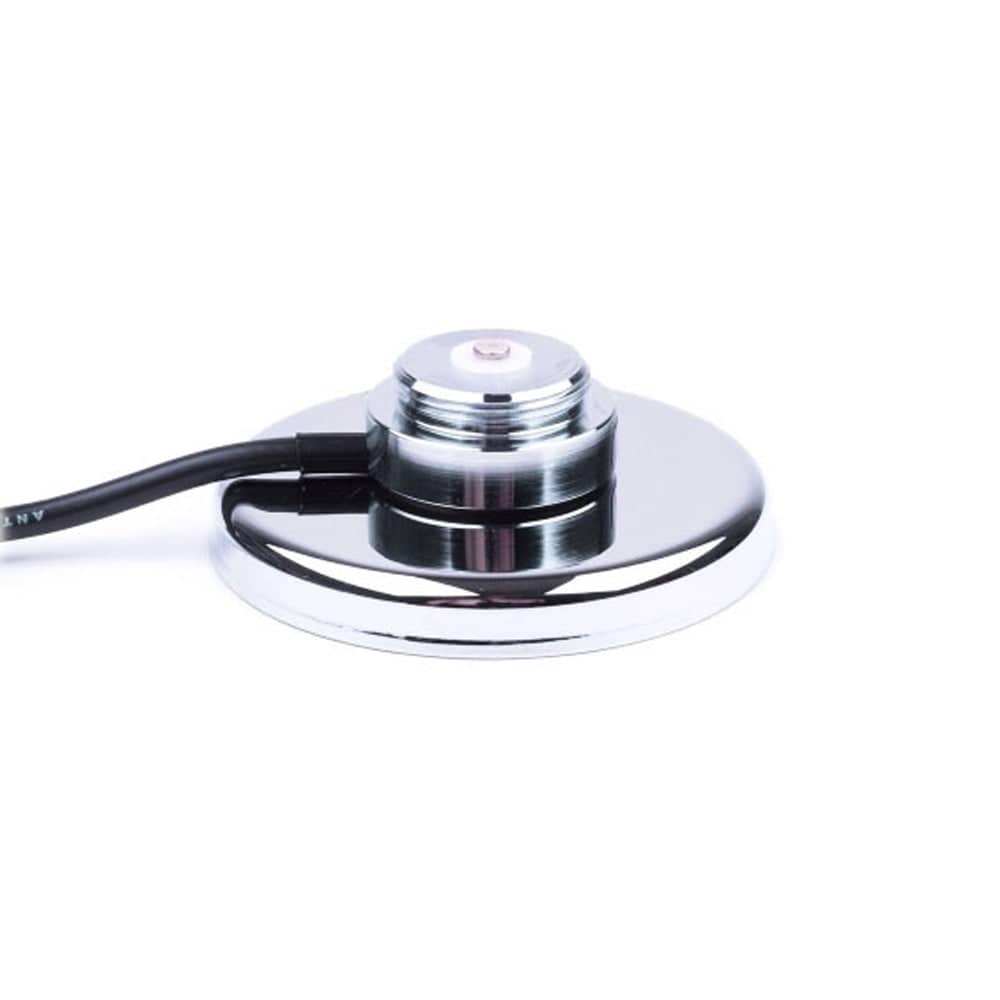 Chrome magnetic mount coax cable with NMO style connector for vehicle antenna