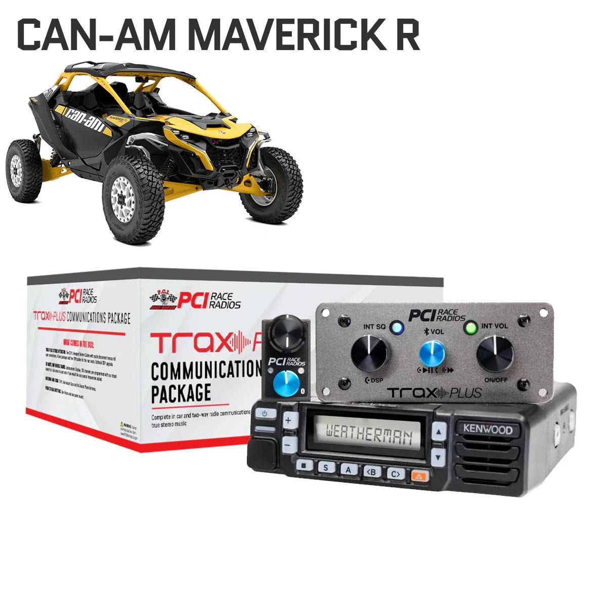 Maverick R PCI UTV rocker intercom and mobile radio communication package installed in vehicle dash