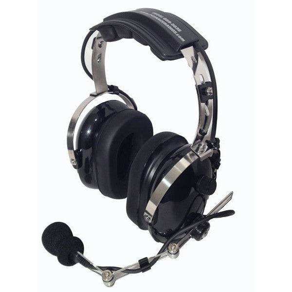 Crew Chief Headset for racing with noise canceling microphone and adjustable boom in black and carbon fiber options