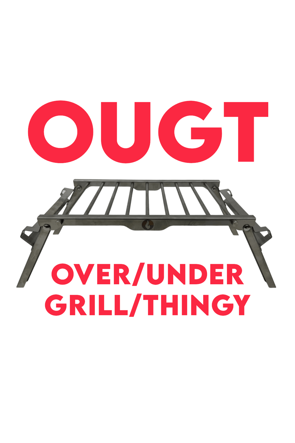Versatile 304 stainless steel grill stand and hot pad combo, ideal for outdoor cooking.