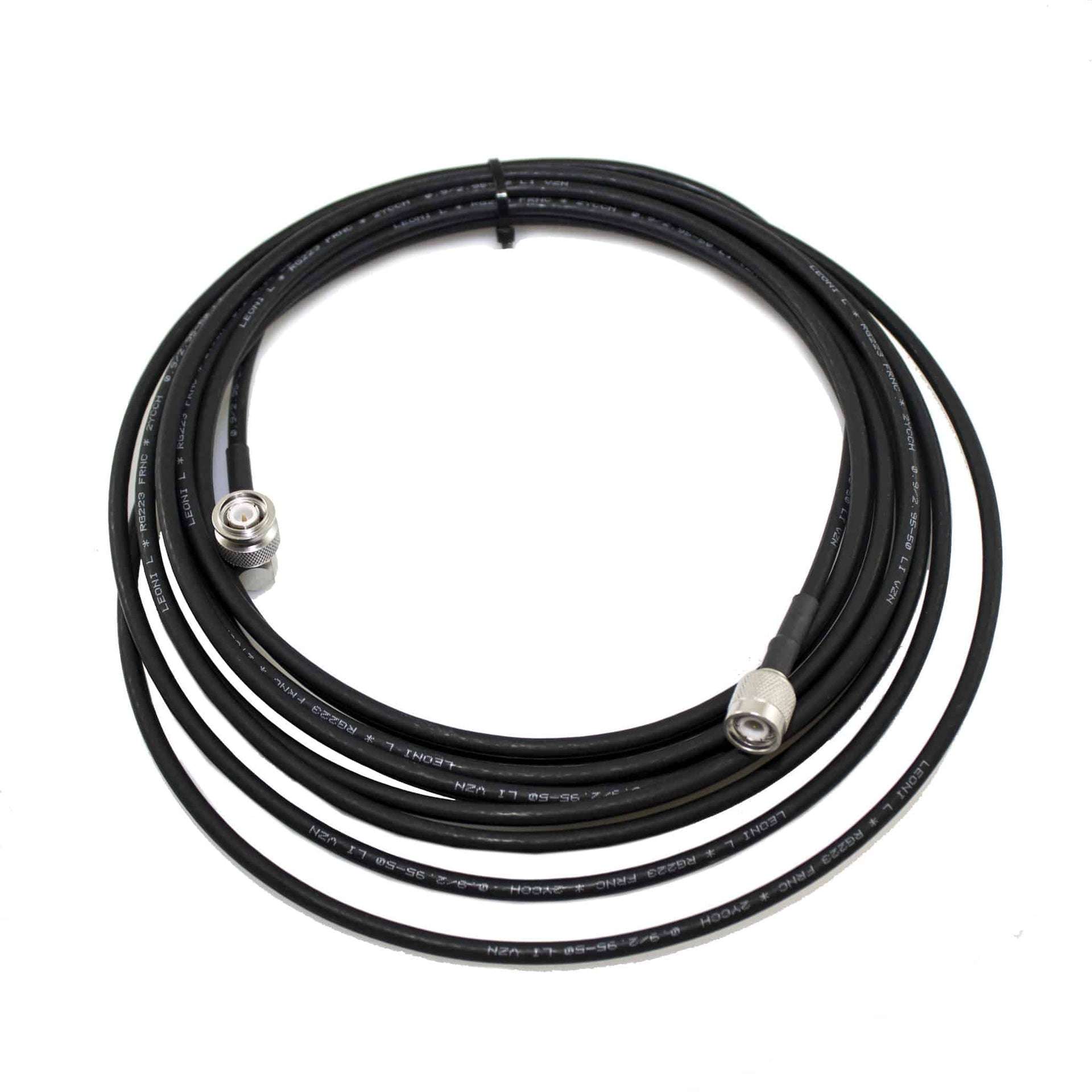 SatComm antenna replacement coax cable with 90-degree connector for antenna side installation