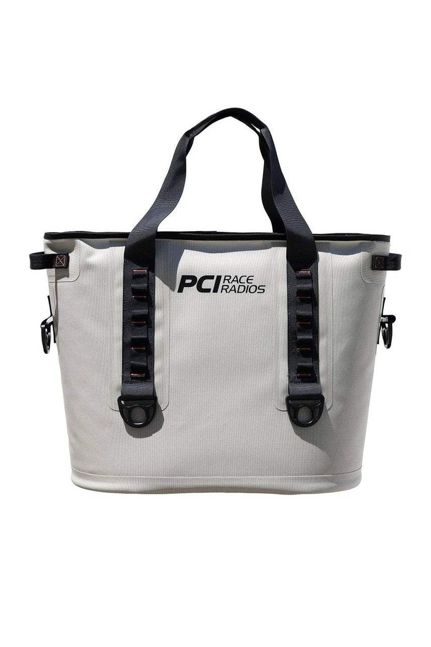 PCI 30L Soft Cooler with PCI logo, soft-shell design, durable 840D TPU wall, cotton insulation, and air-tight zipper.
