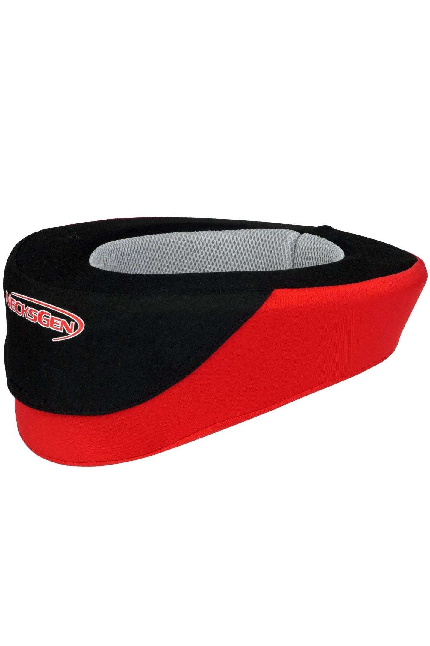 Necksgen UTV Helmet Support, black and red foam collar, three thickness options.