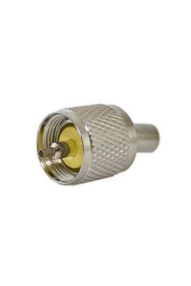 PL259 antenna coax connector for crimping and soldering on various coaxial cables.