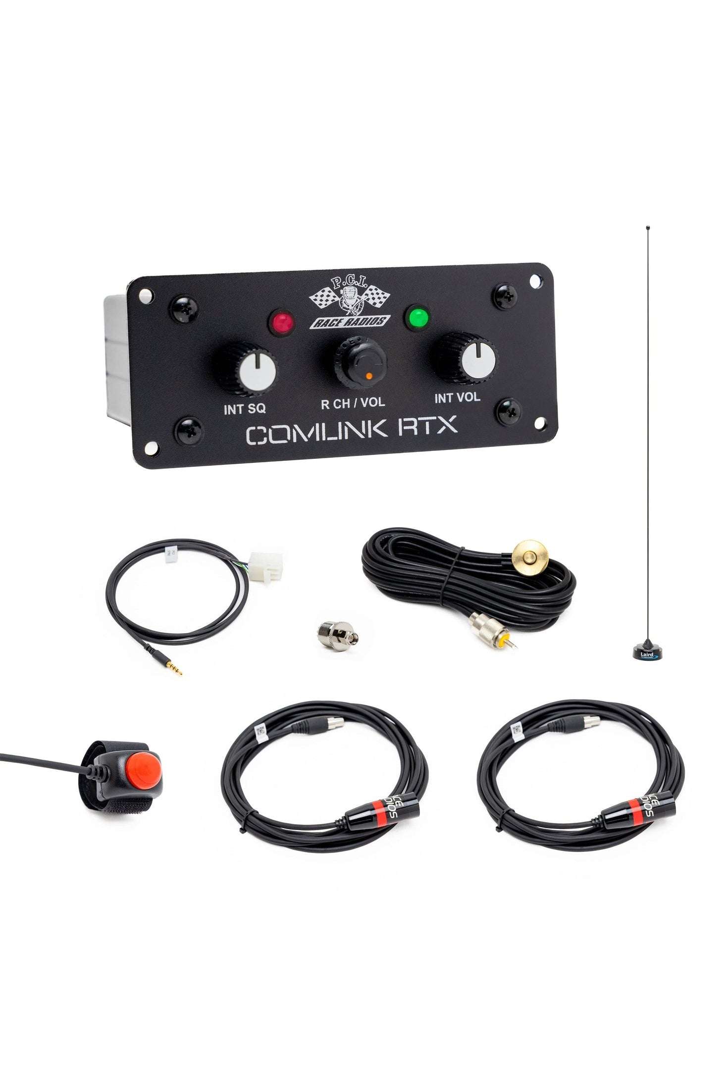 Comlink RTX Package with intercom, two-way radio, cables, and accessories for Polaris vehicles.