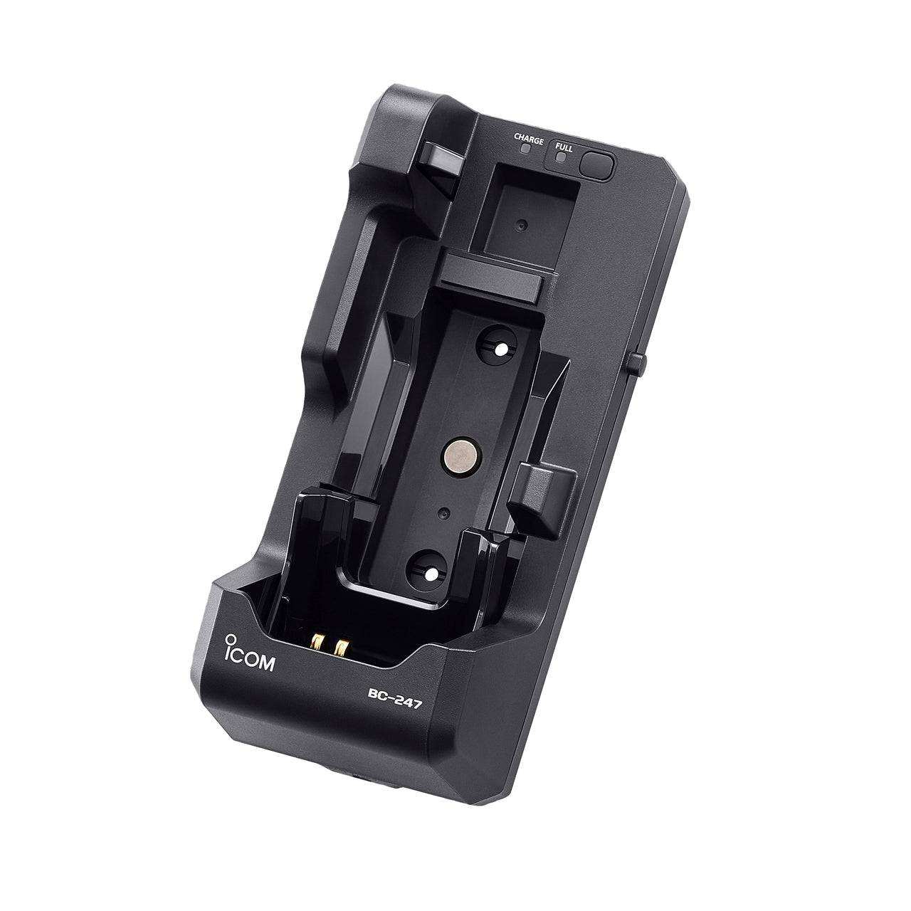 ICOM BC-247 Docking station charging cradle for Icom SAT100 satellite radio with power and antenna connections