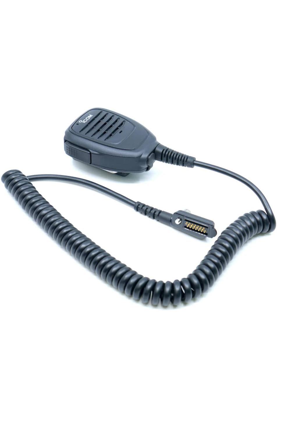 Icom SAT100 Hand Mic, IP68 waterproof, durable communication accessory.