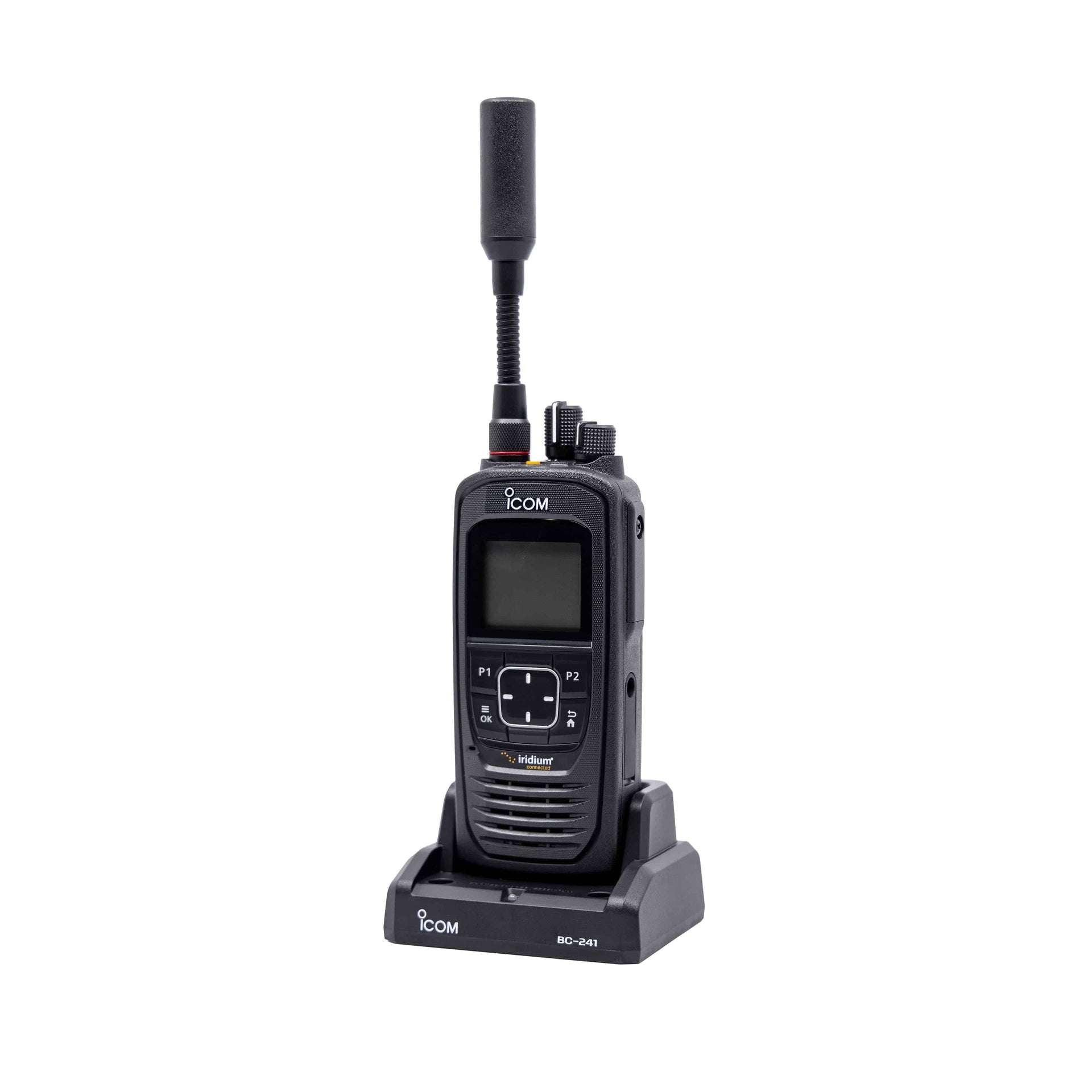 Icom SAT100 handheld satellite two-way radio with Bluetooth and GPS features