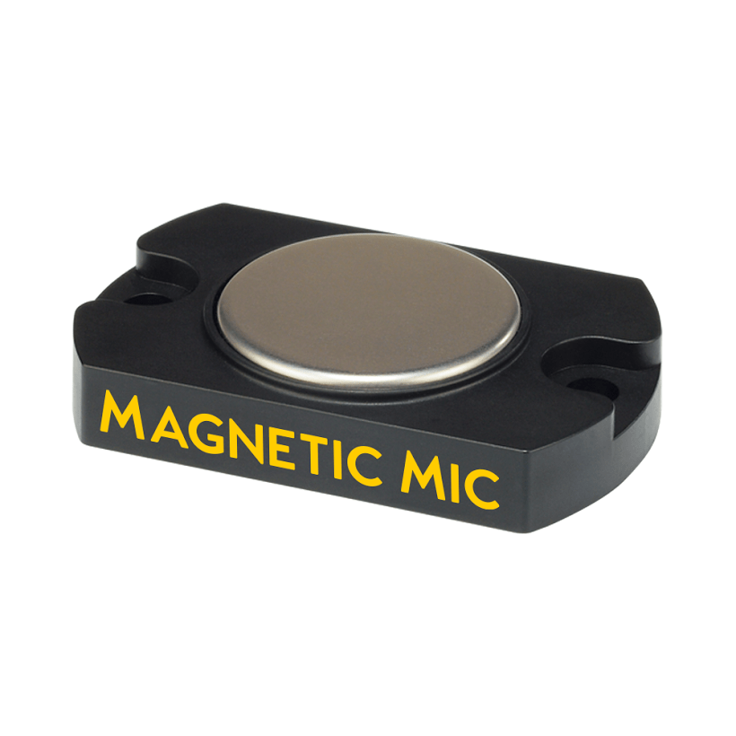 Magnetic microphone hang up holder securing mic safely in vehicle for easy access