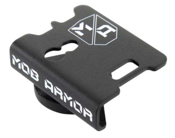 Mob Armor Handheld Radio Mount with strong magnet and aluminum construction for secure radio placement