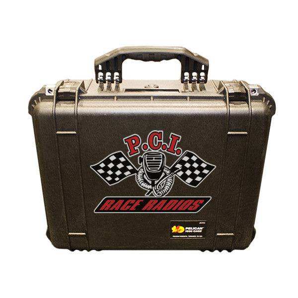 Pelican waterproof SatComm Chase case with custom foam insert for antenna, speaker, and radio