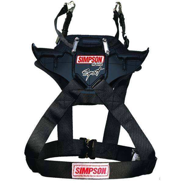 Simpson Hybrid Sport lightweight carbon polymer post anchors with post clip tethers and hardware for race car helmets