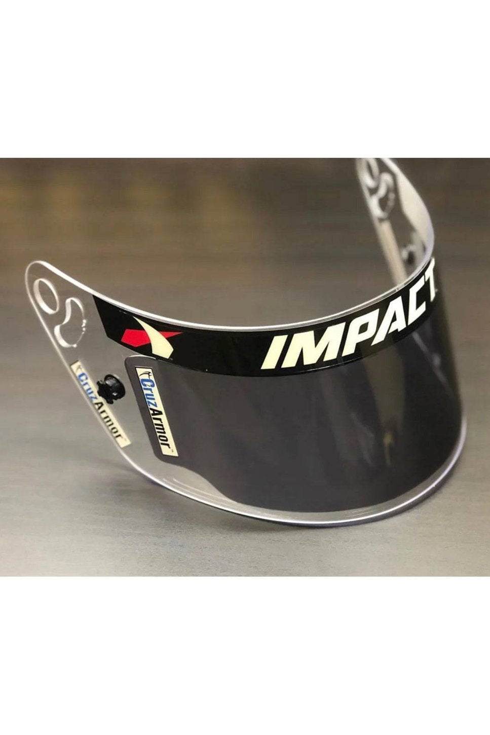 Cruz Armor Day to Night Smoke Impact Tear Off Shield for daytime and nighttime driving.