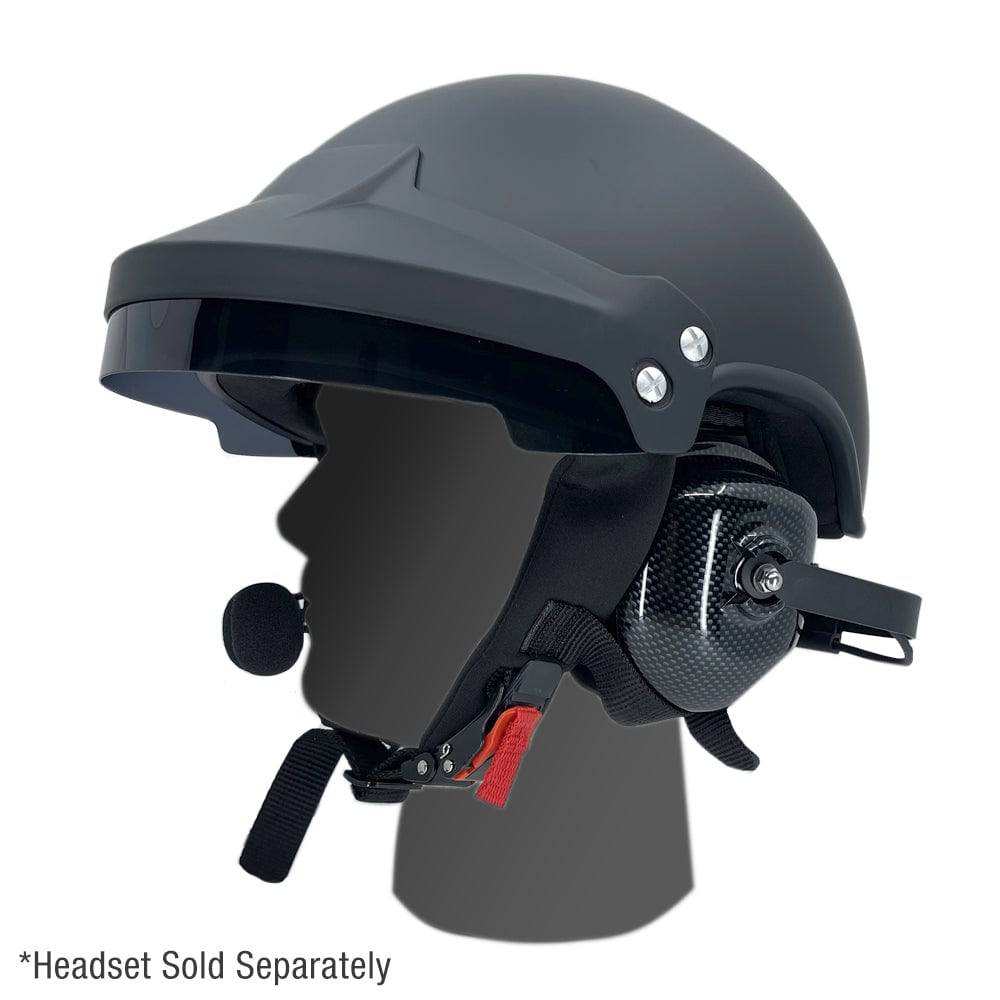 Pyrotect Crew DOT open face helmet with lightweight composite shell and adjustable tinted visor