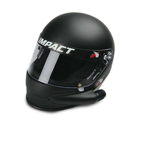 Impact 1320 Side Air SA2020 race helmet in flat black with side air inlet and wide eye port