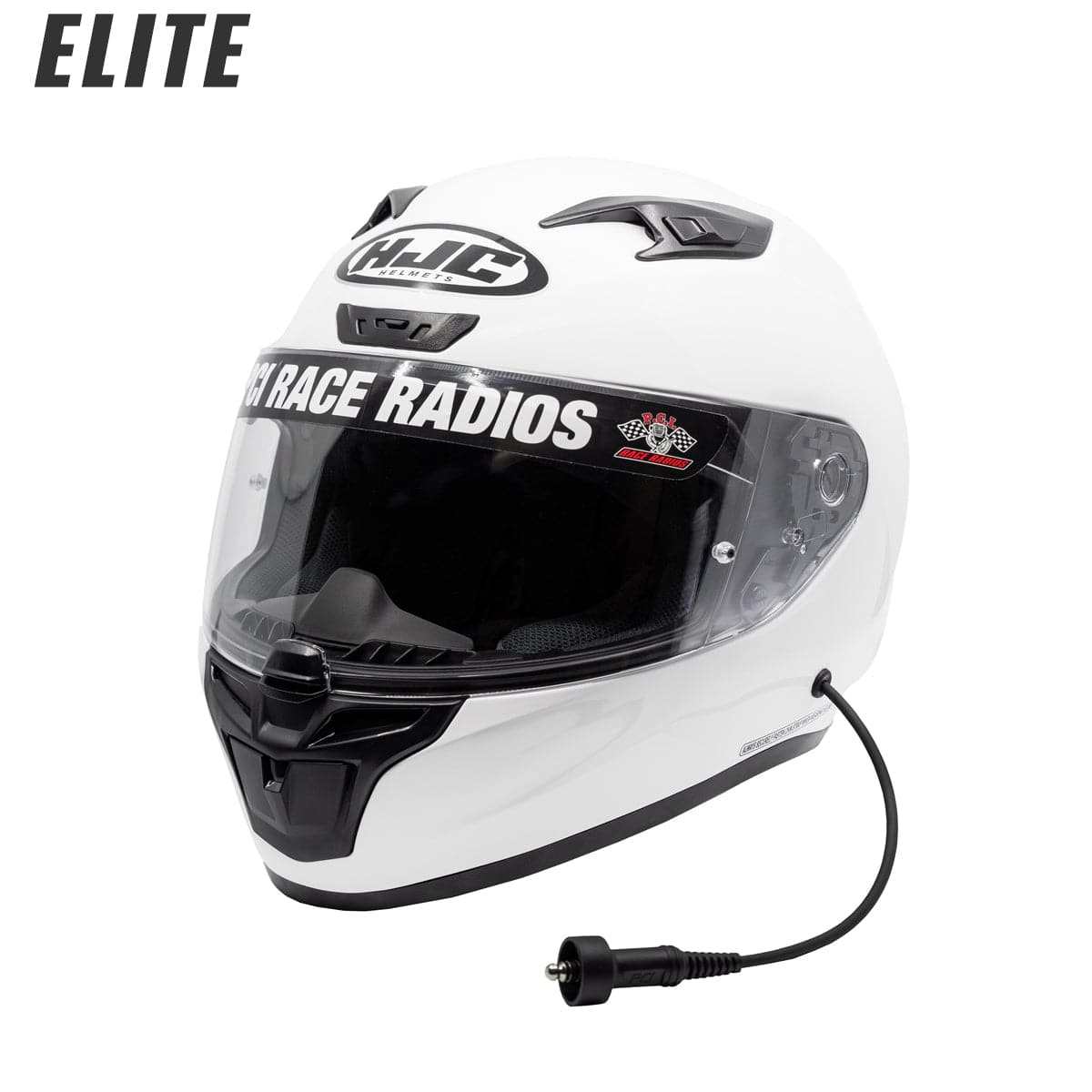 HJC i10 DOT Helmet - White - PCI Race Radios