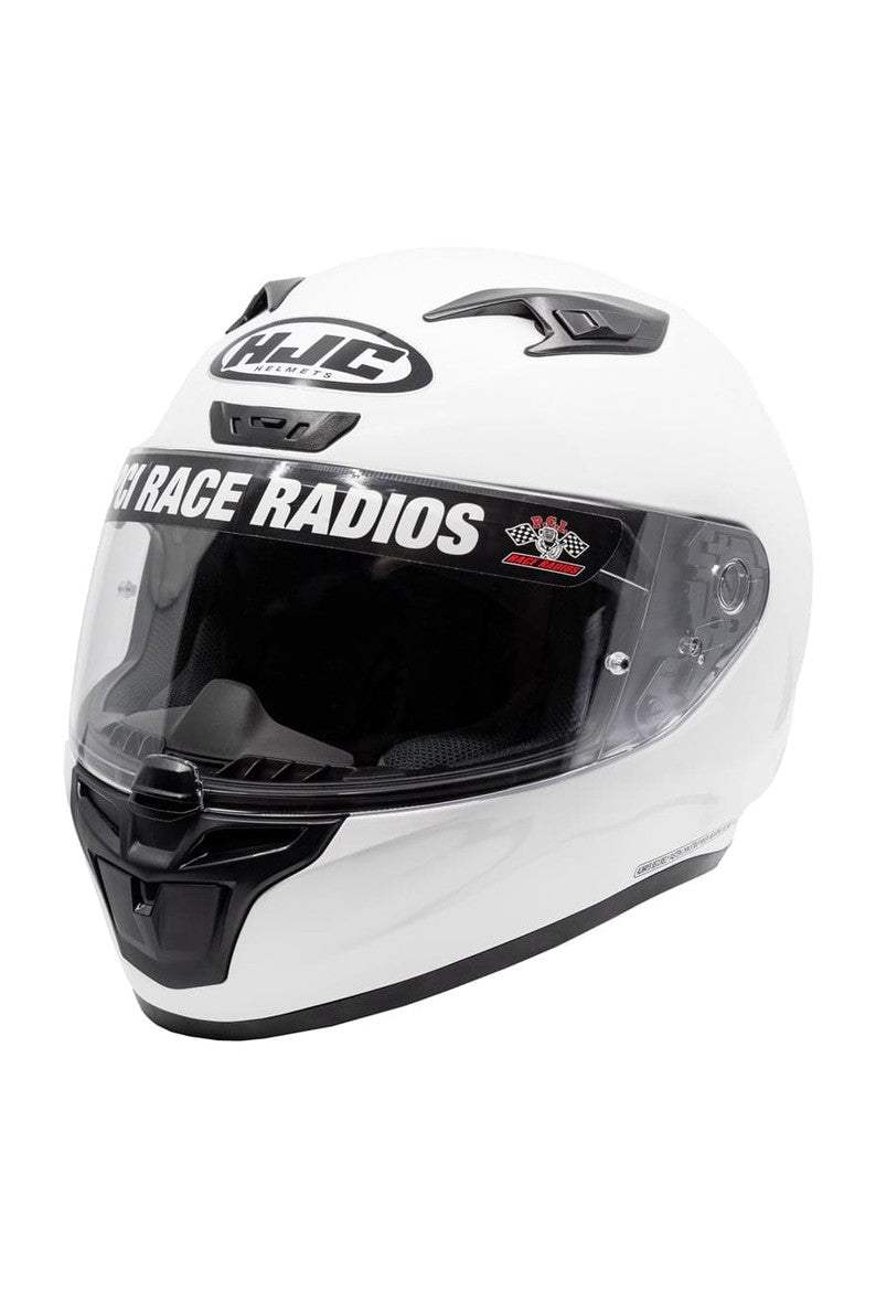 HJC i10 DOT Helmet - White - PCI Race Radios