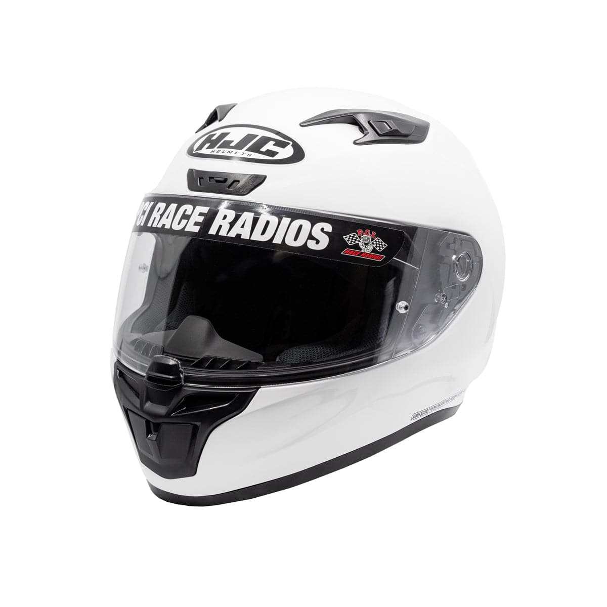 HJC i10 DOT Helmet - White - PCI Race Radios