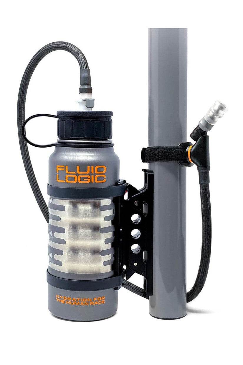 FluidLogic Wave Hydration System with magnetic nozzle and secure roll bar mount.