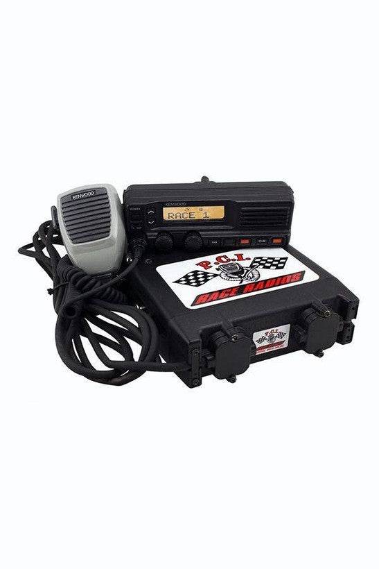 Kenwood TK-790H Remote Head radio with mic and cables on display.