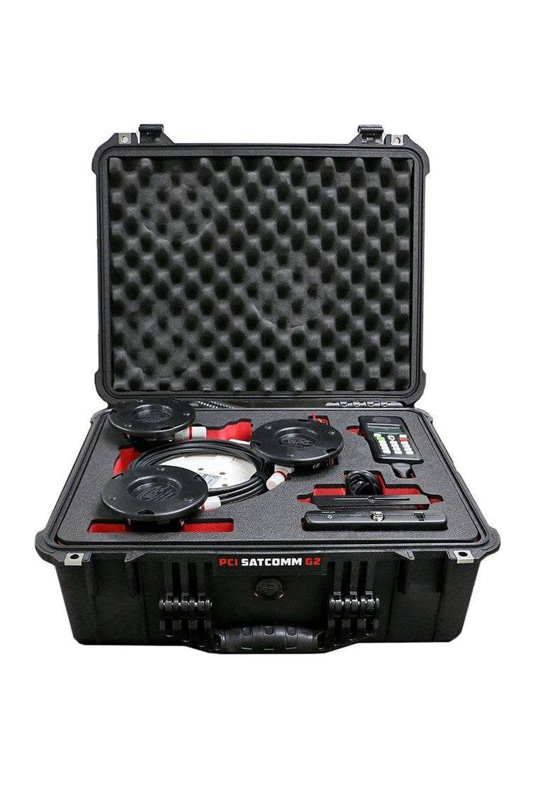 PCI SatComm G2 Chase Radio Portable with accessories in custom Pelican case.
