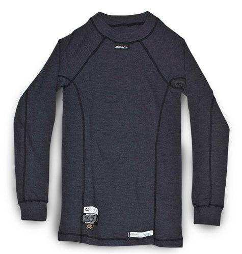 Impact Nomex fire retardant long-sleeve underwear top in charcoal gray for racing protection