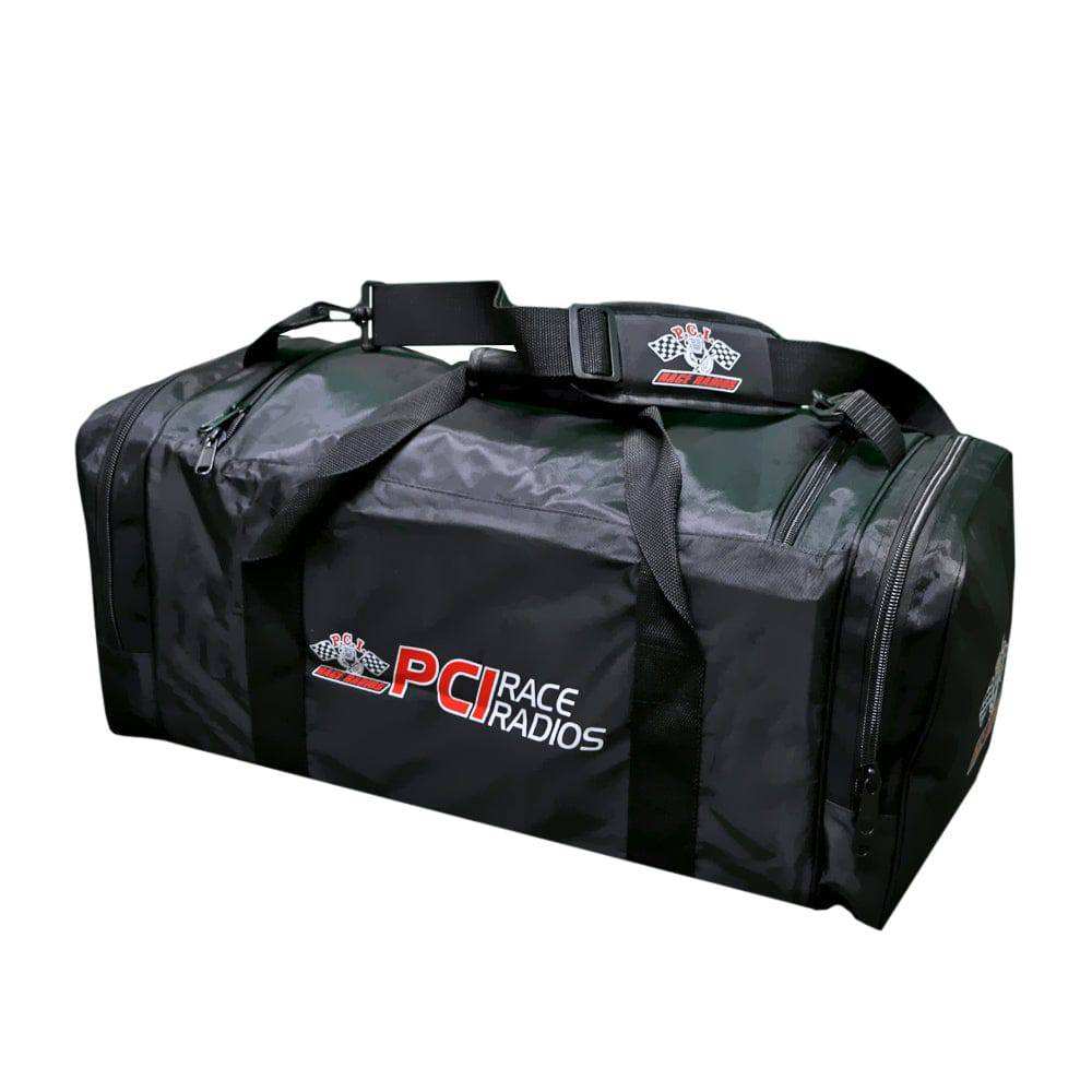 PCI Gear Bag with two side pockets, roomy main compartment, handles, and detachable strap for racers and riders