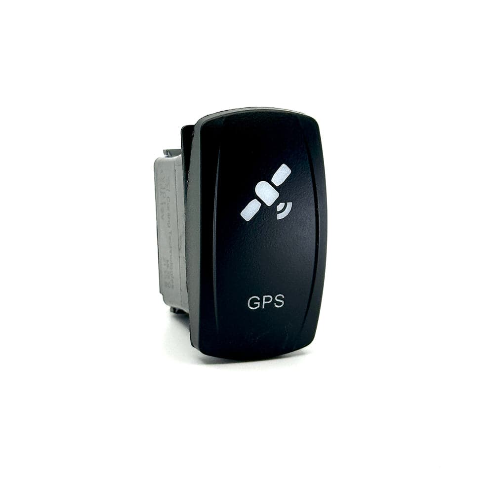 Amber backlit rocker switch for GPS on/off control