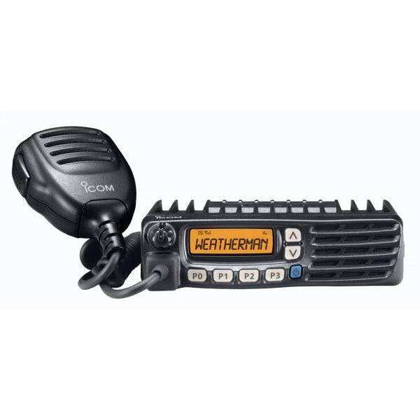 Icom F5021 Mobile Radio device with hand microphone and mounting bracket accessories