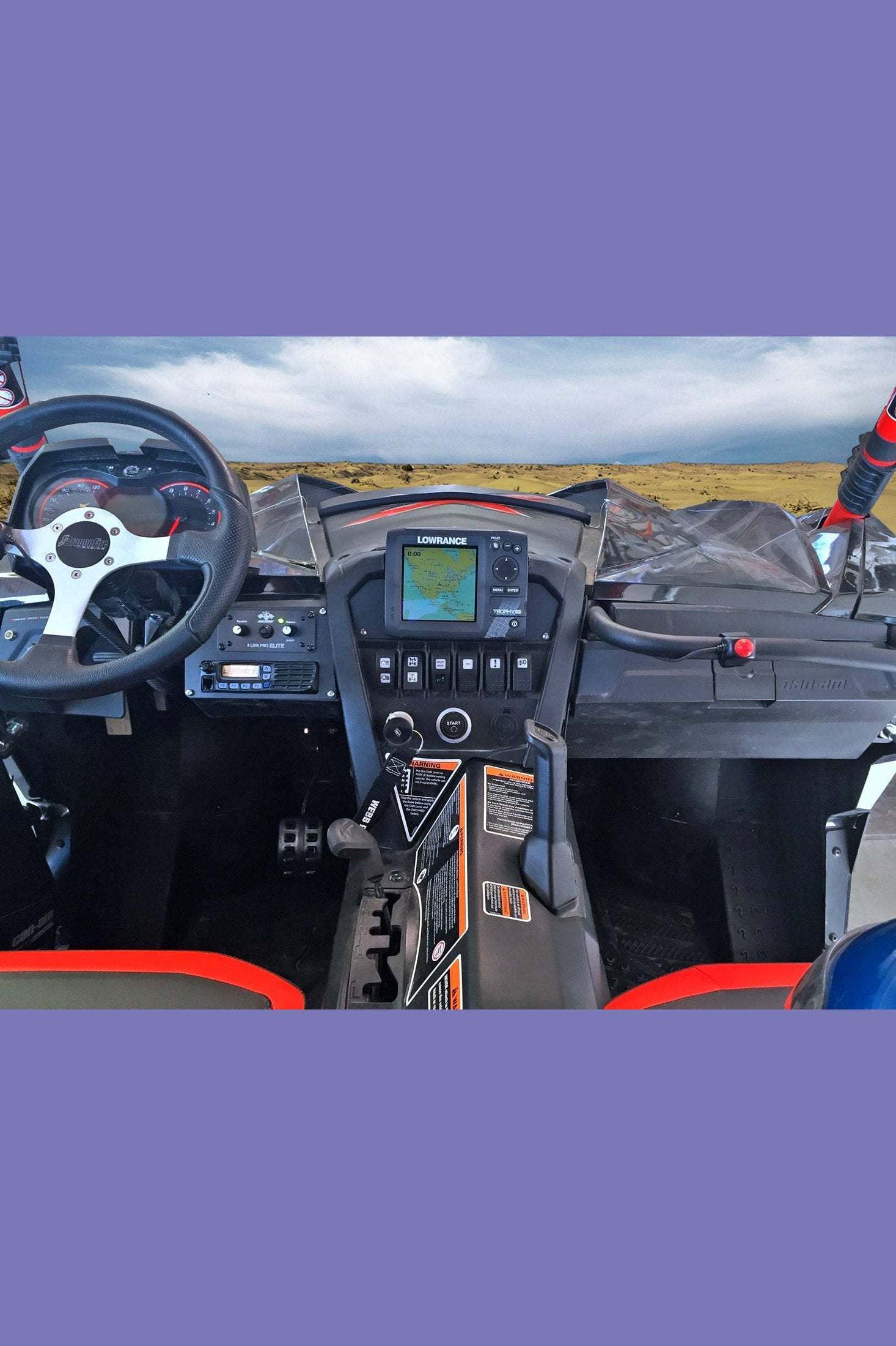 Can-Am Maverick Radio Intercom Bracket - PCI Race Radios