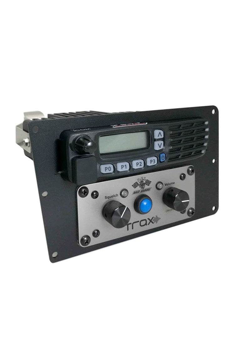 Maverick SxS radio intercom bracket compatible with Icom and Com X systems.