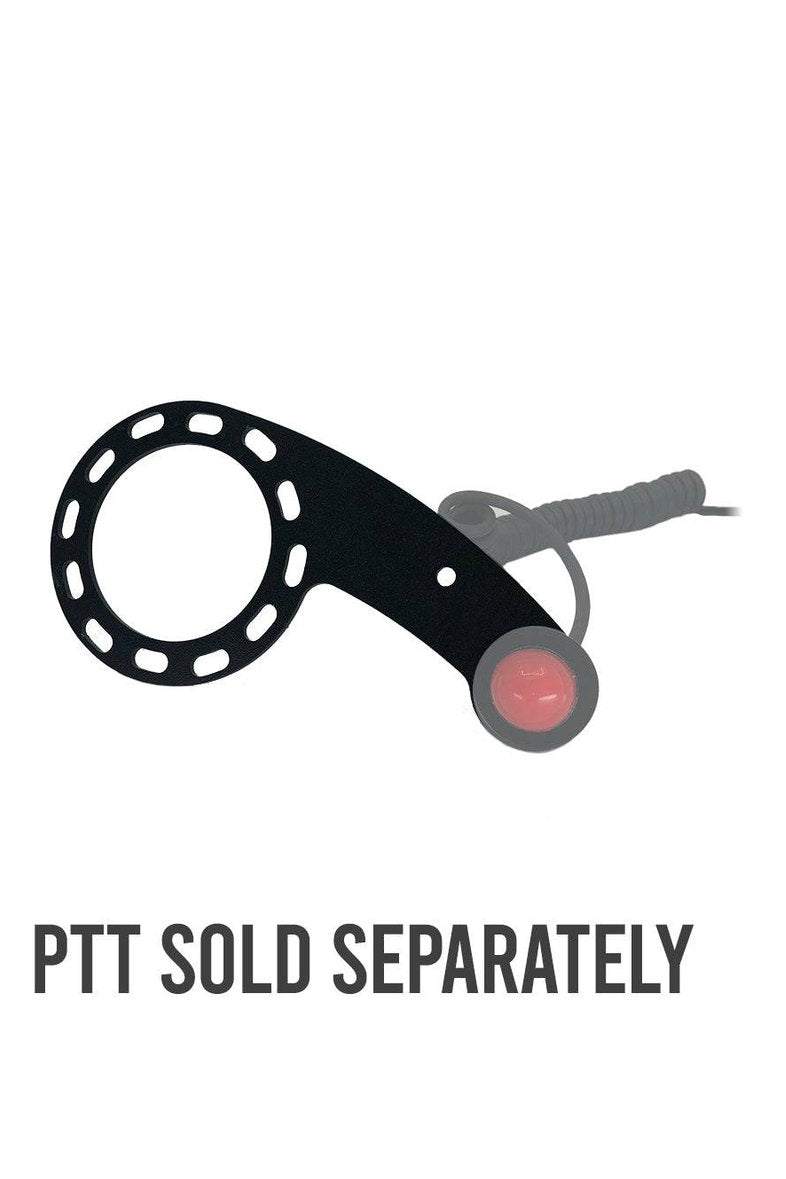 Steering Wheel PTT Bracket with 6-bolt pattern and strain relief hole.