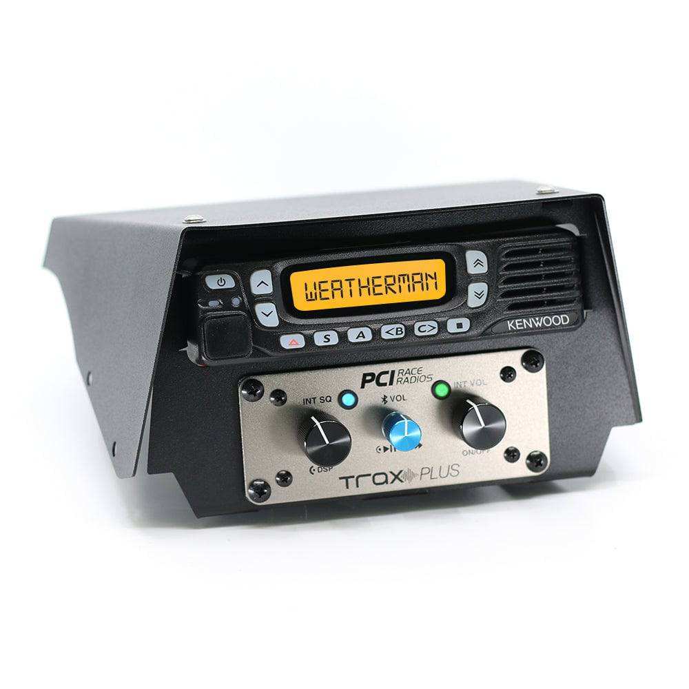 Can-Am X3 Dash Bracket mounted above dash for PCI Intercom and Two-Way Radio, compatible with 2017-2023 X3 models