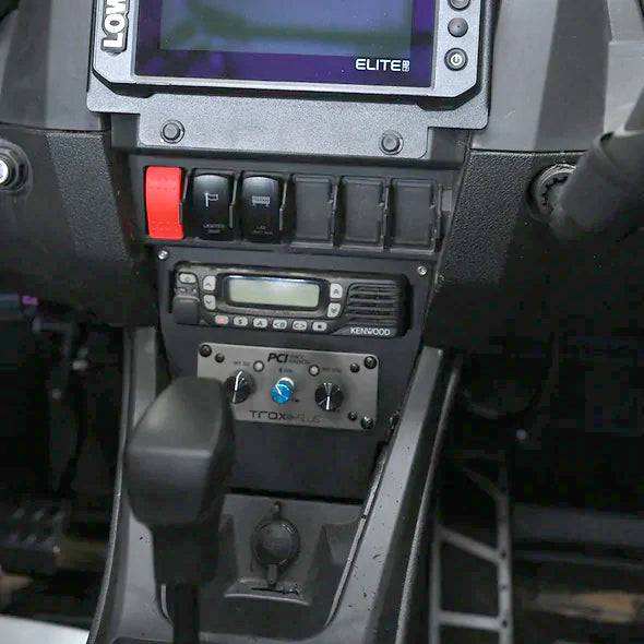 RZR Pro 2022-2024 Series Vertical Radio and Intercom Bracket - PCI Race Radios