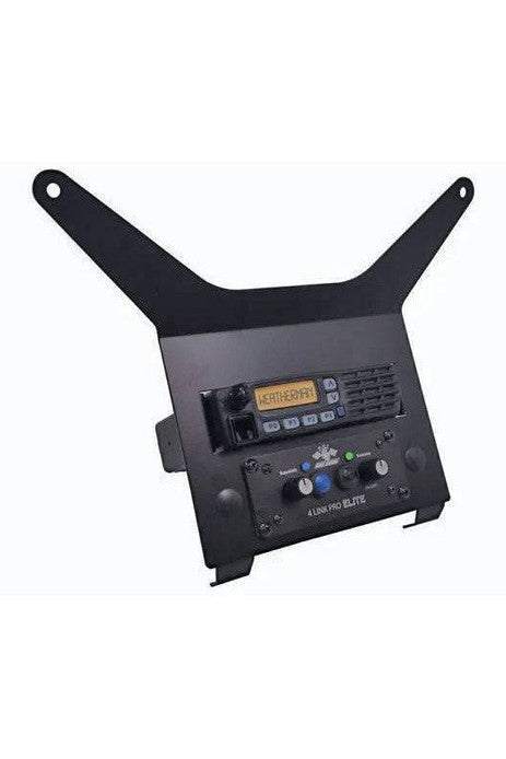 RZR Pull Open Box replacement radio and intercom bracket in satin black.