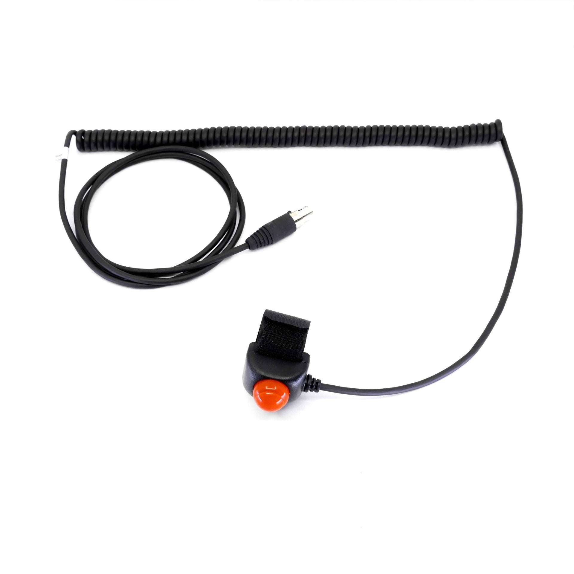 Velcro mount female PTT push-to-talk button with coil cord for 4 Link Pro Elite and Trax intercoms