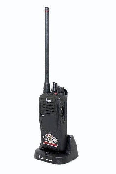 Icom F1000 Hand Held radio with rapid charger, dust-tight and waterproof design, small and lightweight.