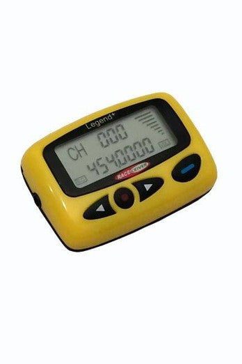 Raceceiver Legend 1600 with digital display and control buttons.