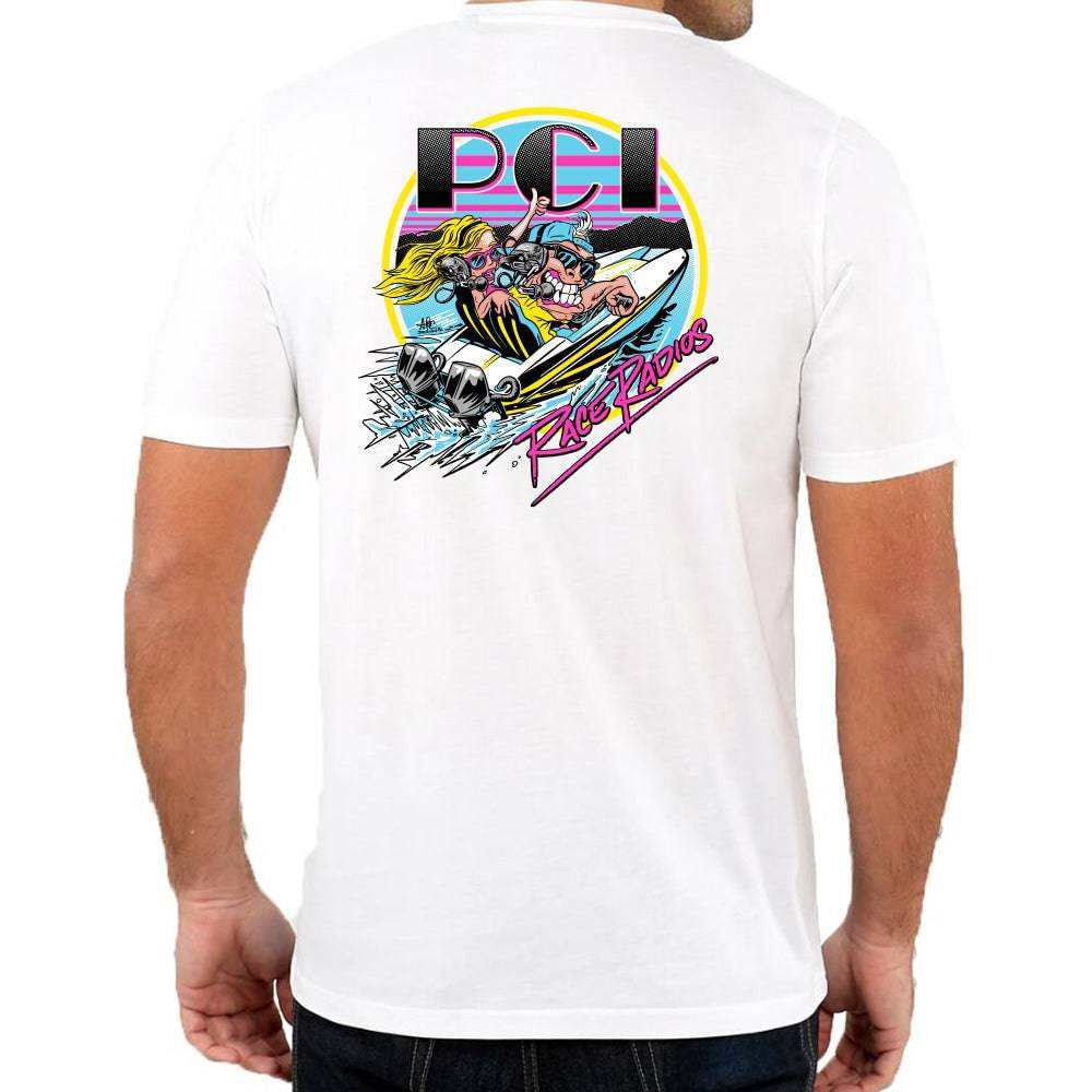 White Speedster Shirt for boat enthusiasts, heavyweight soft cotton, modern classic fit