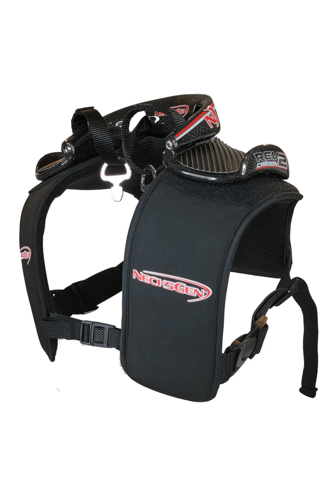 NecksGen Rally Pad 3 padded vest for secure fit with NecksGen head and neck restraint in off-road driving